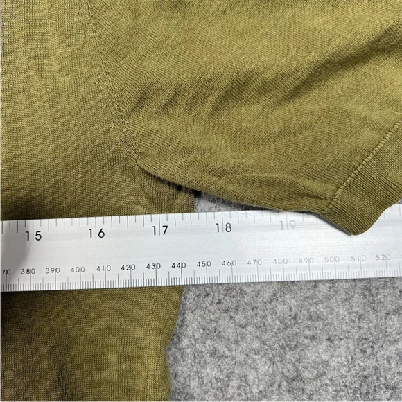 COS Polo Size Small Mens Green Silk Blend Short Sleeve Collared Button Up Top - Picture 7 of 9